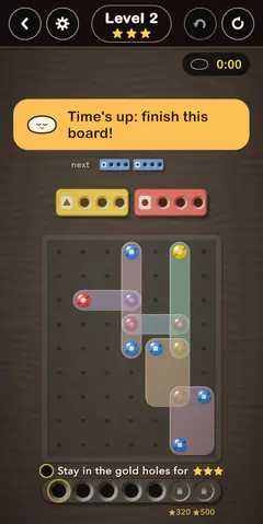 A note over the level: Time's up, finish this board!